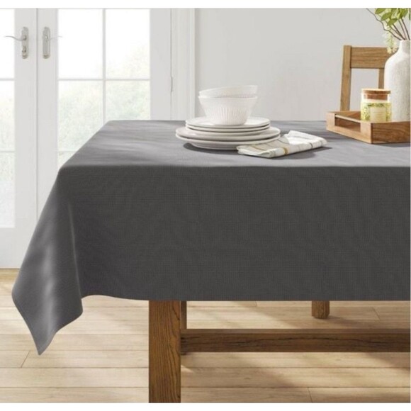 Rectangular Tablecloth Solid Gray 60" x 104" - Threshold - Picture 2 of 6